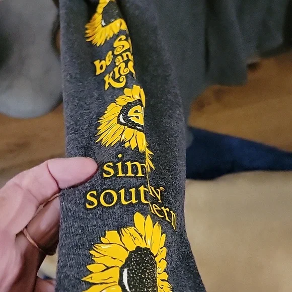 Simply Southern Long Sleeve Shirt Sunflowers - Picture 2 of 4